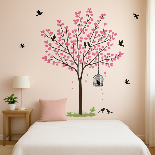 AR™ Elegant Birds & Tree Wall Stickers | 4 Pack Home Décor Set