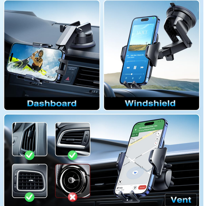 AR™ 3-in-1 Car Essentials Combo (Mobile Holder + Fast Car Charger + Free Sticker)