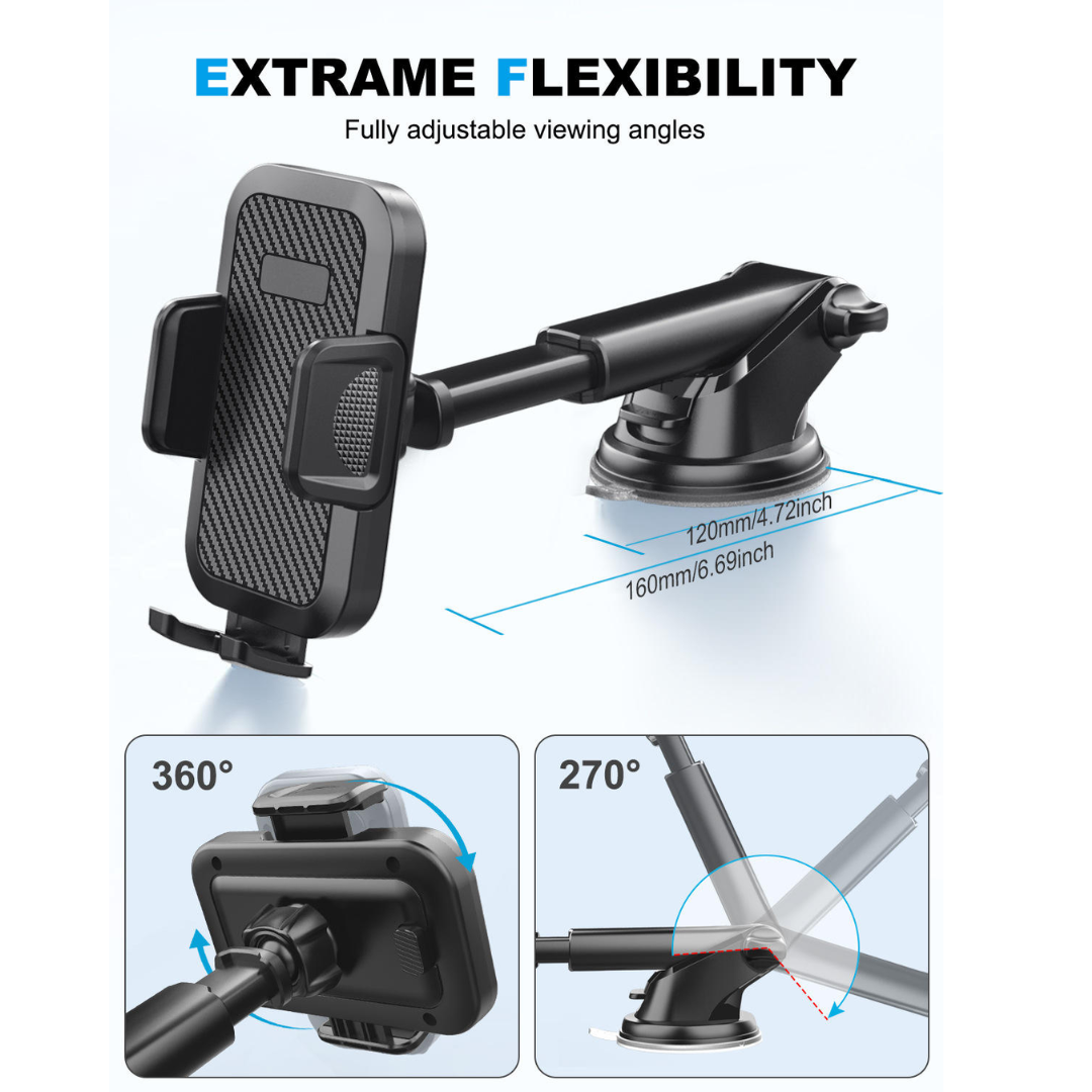 AR™ 3-in-1 Car Essentials Combo (Mobile Holder + Fast Car Charger + Free Sticker)