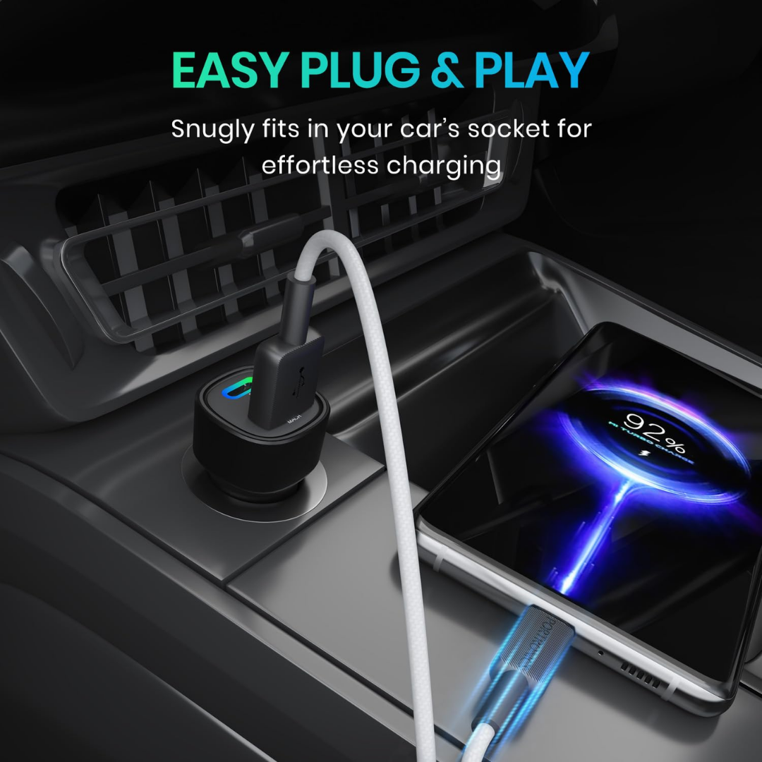 AR™ 3-in-1 Car Essentials Combo (Mobile Holder + Fast Car Charger + Free Sticker)
