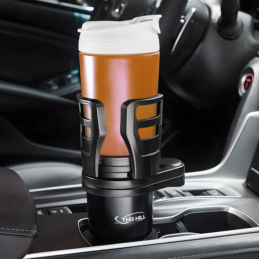 AR™ 360° Rotating Cup Holder for Cars - Dual Layer Space Saver Organizer (2-in-1 Design)
