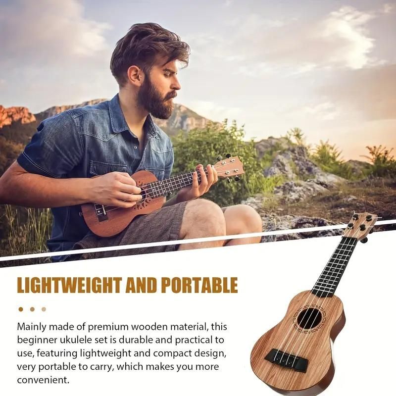 AR™ Classic Wooden-Finish Ukulele Toy for Kids